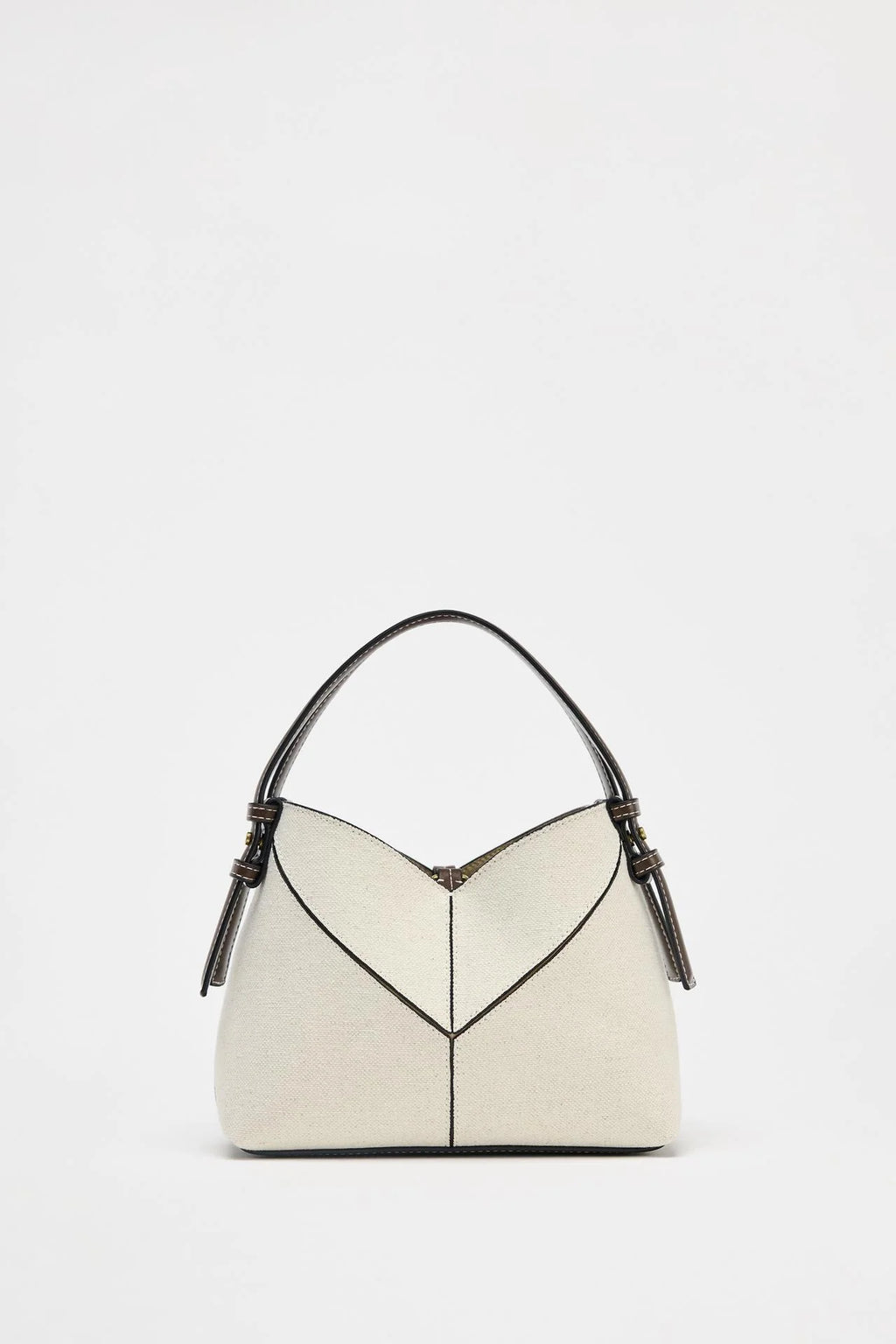 Isabelle – Canvas Handtasche Damen mit Lederdetails & Schulterriemen