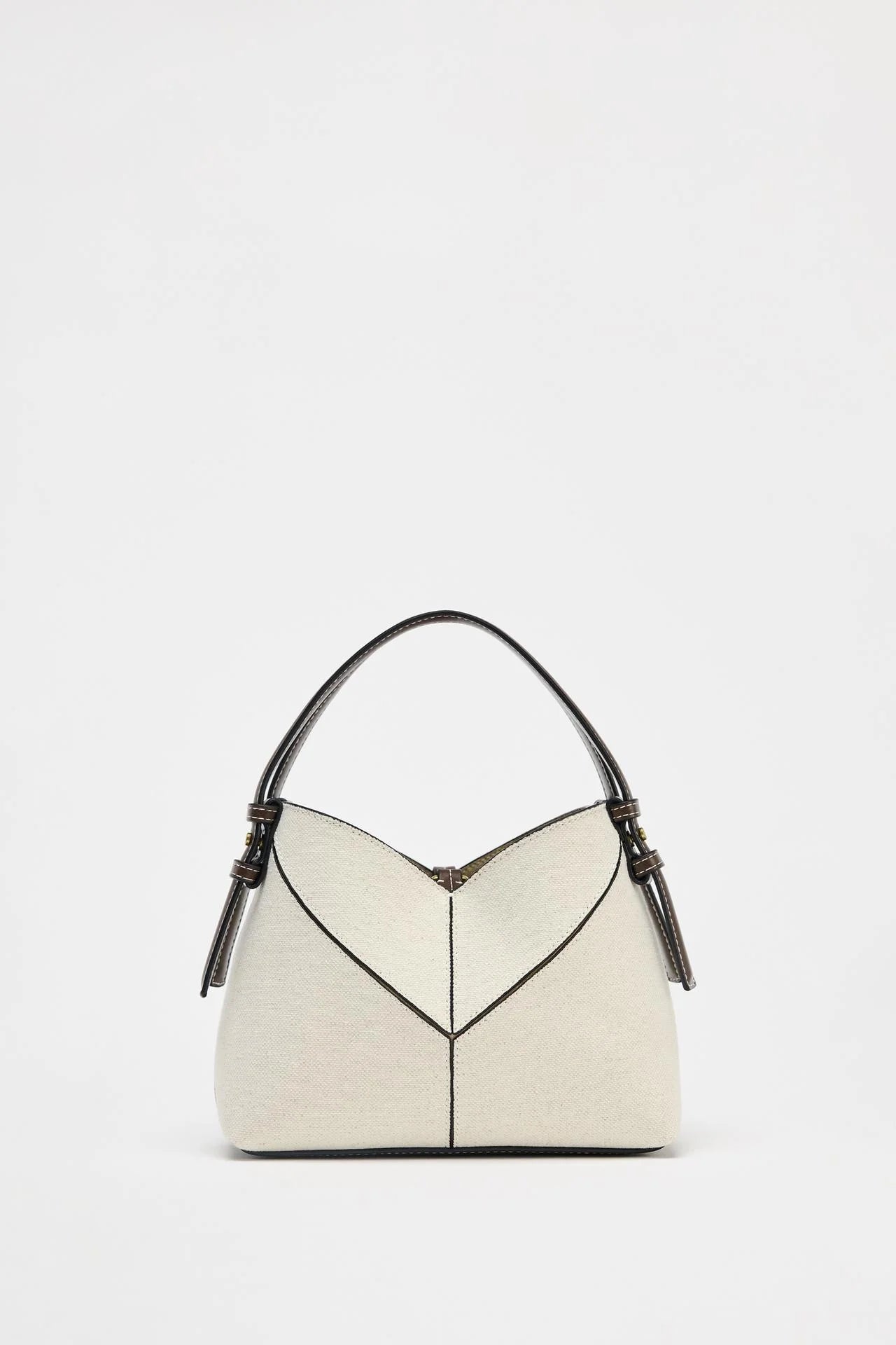 Isabelle – Canvas Handtasche Damen mit Lederdetails & Schulterriemen