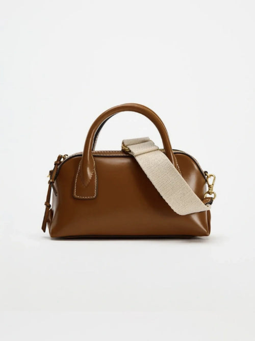 Amélie – Damen Handtasche Klein in Braun & Schwarz mit Schulterriemen