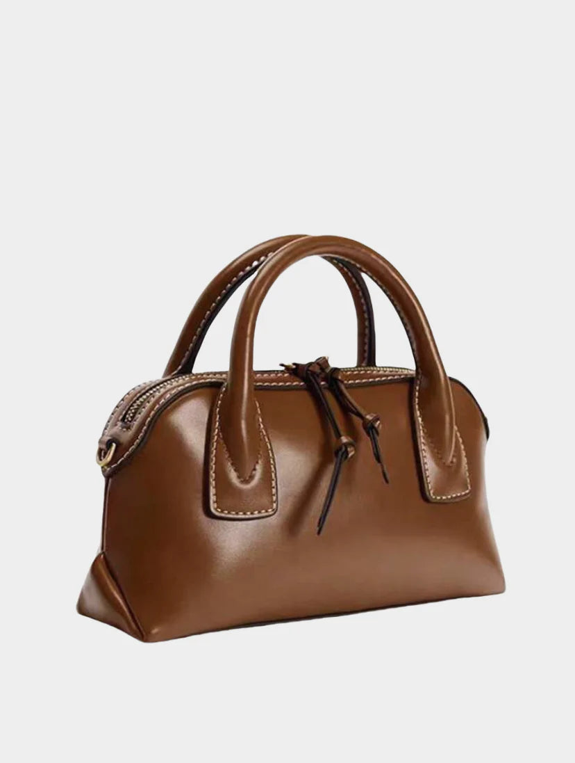 Amélie – Damen Handtasche Klein in Braun & Schwarz mit Schulterriemen
