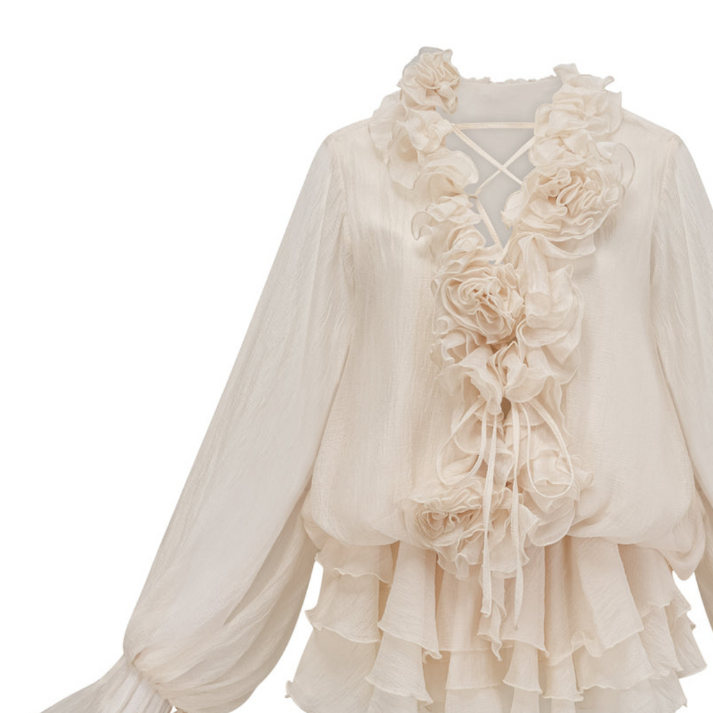Rosewater Ruched Minikleid