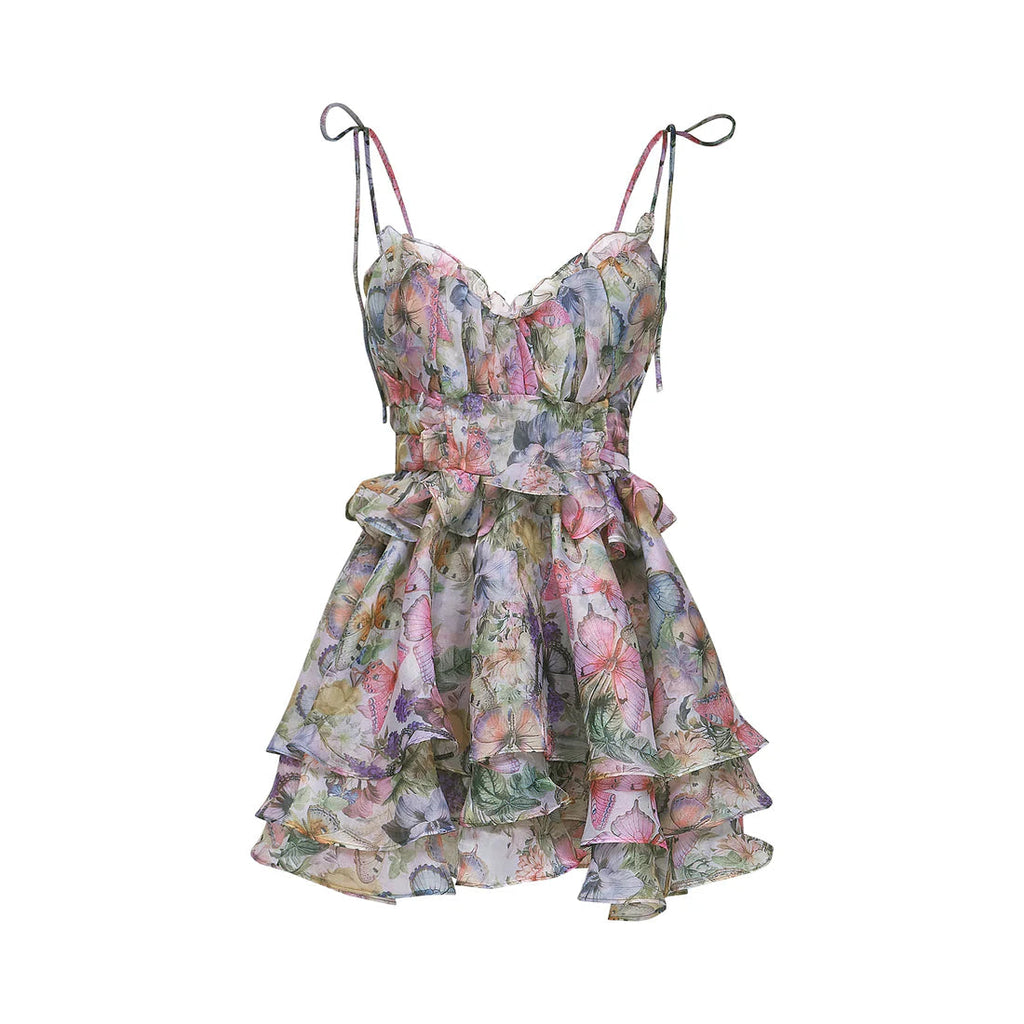 Blossom Cascade Minikleid