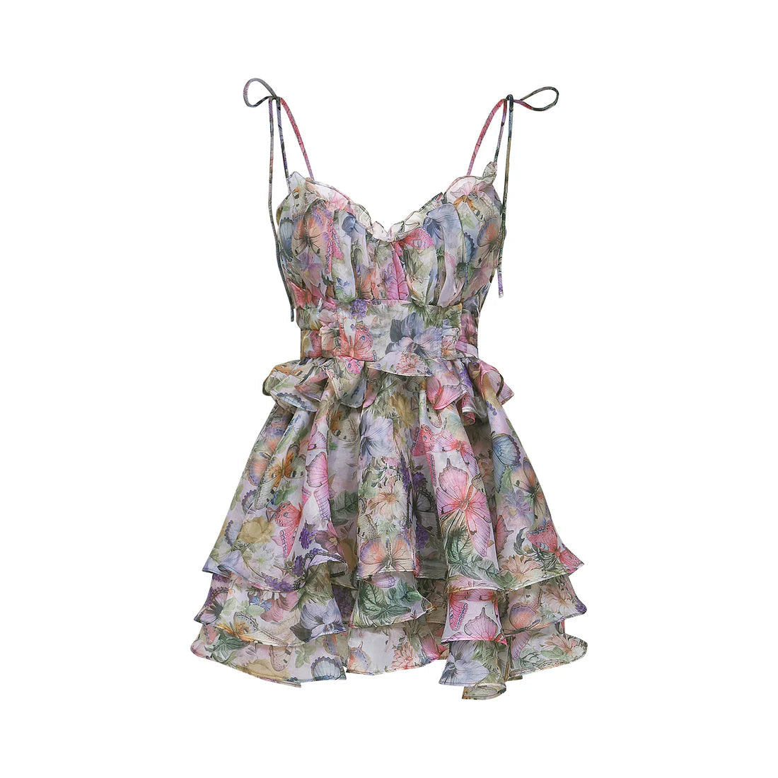 Blossom Cascade Minikleid