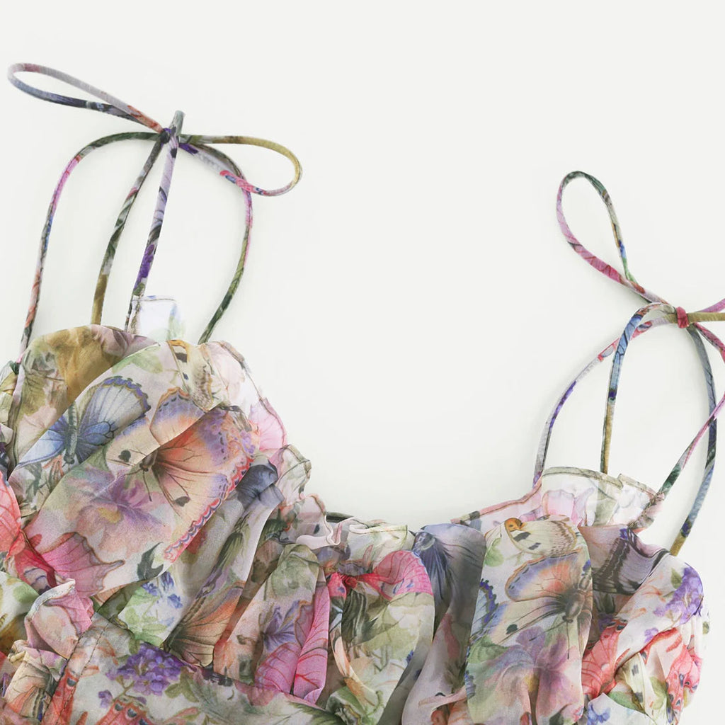 Blossom Cascade Minikleid