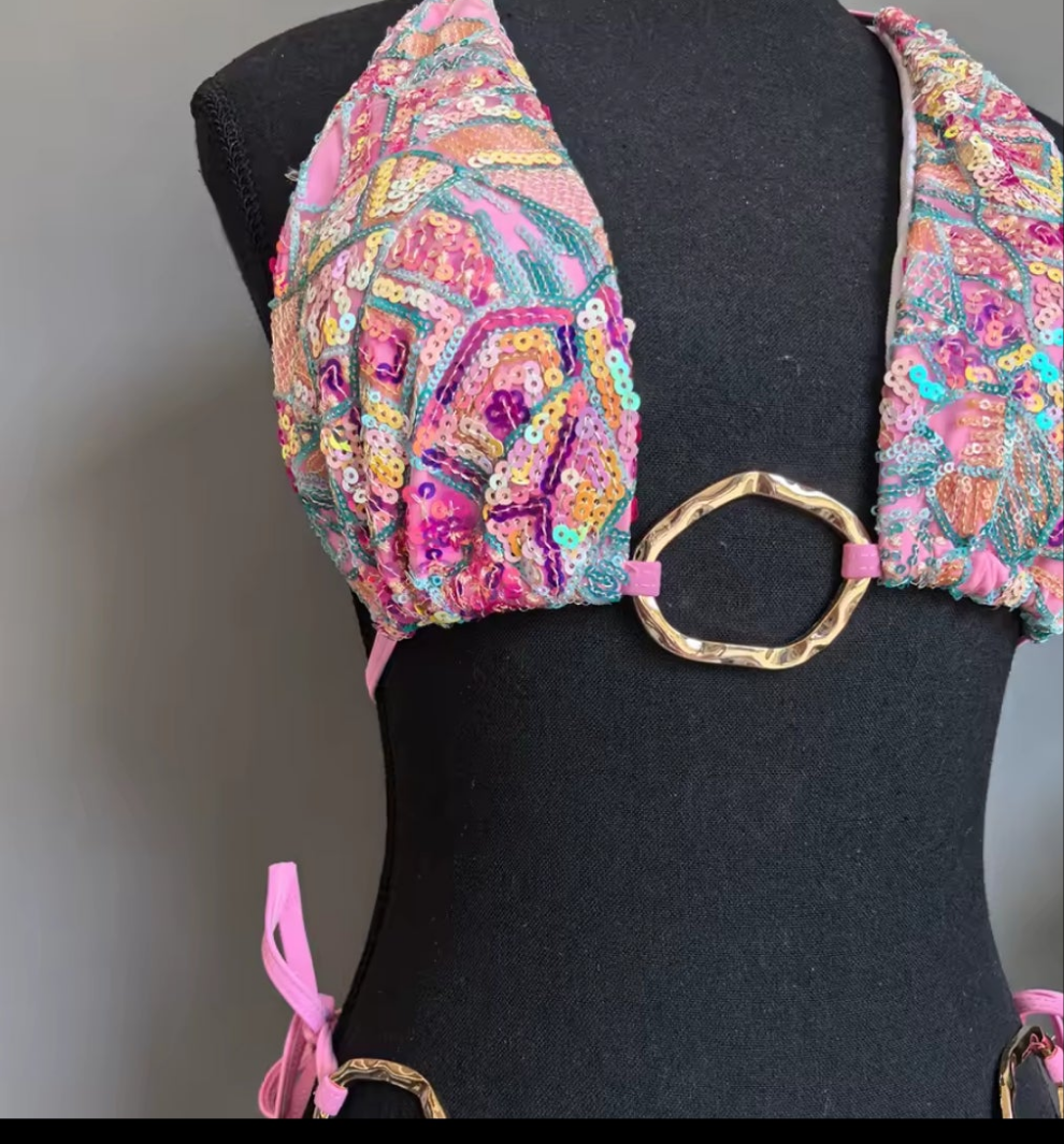 Ibiza Glam Beach Look 3 teilige Bikini Set