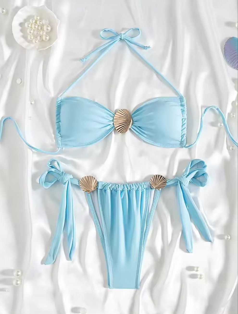 Shell Chic Bikini – Zweiteiliges Bikini-Set mit Muschel-Dekor