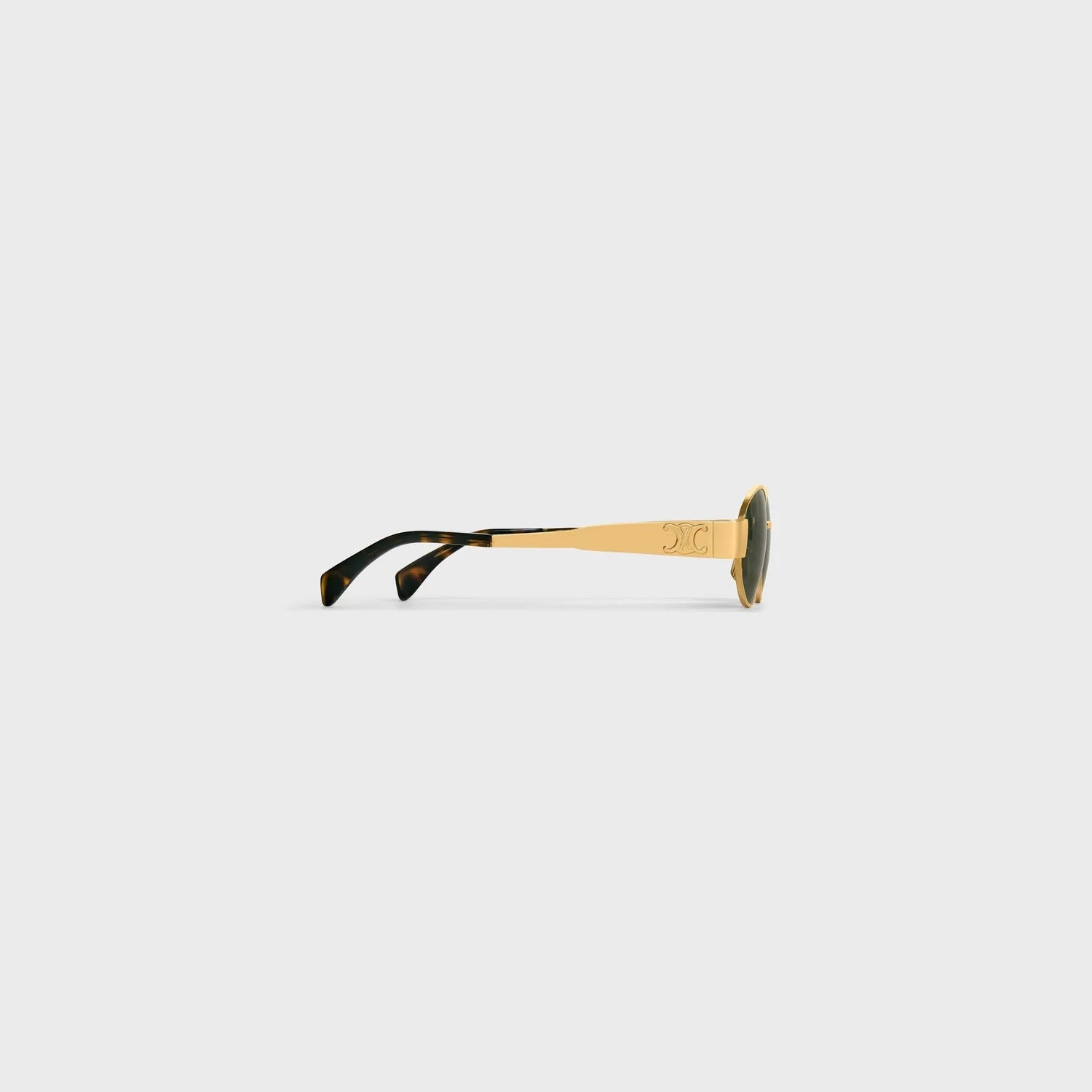Solare – Damen Sonnenbrille Rund mit Goldrahmen