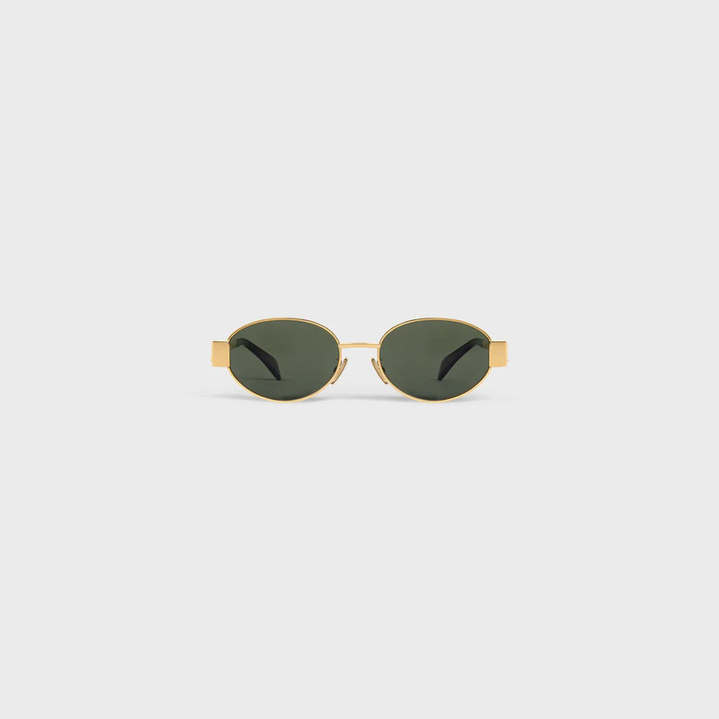 Solare – Damen Sonnenbrille Rund mit Goldrahmen