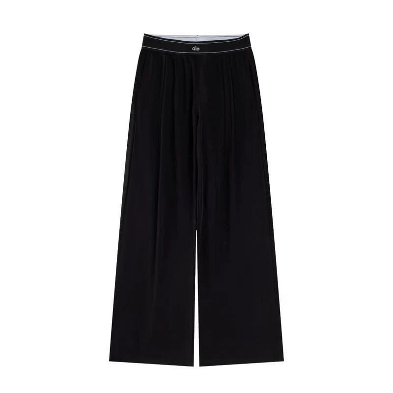 Noelia – Schwarze Wide-Leg Hose mit Elastikbund
