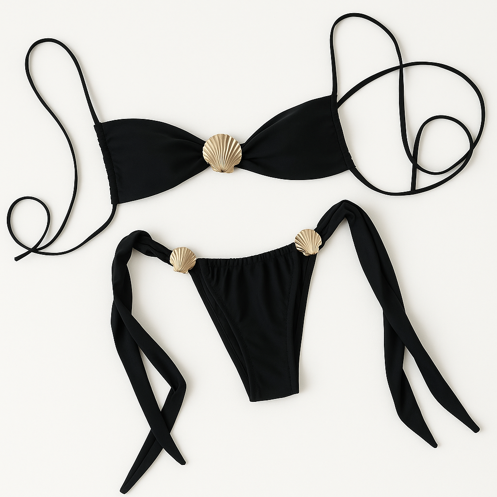 Shell Chic Bikini – Zweiteiliges Bikini-Set mit Muschel-Dekor