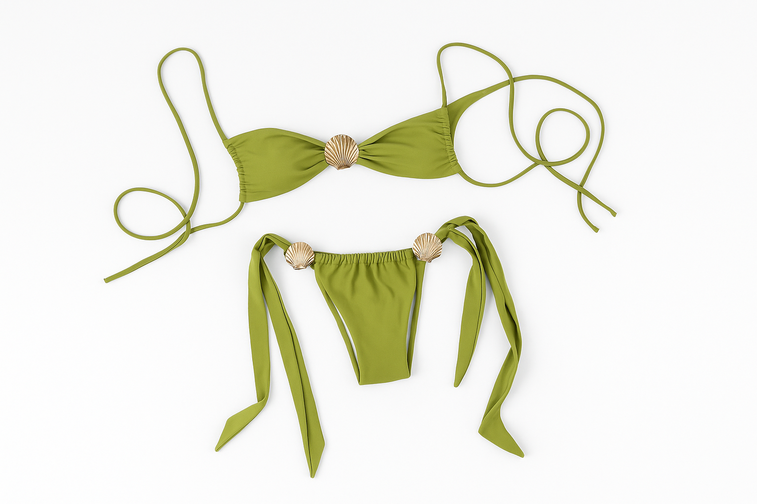 Shell Chic Bikini – Zweiteiliges Bikini-Set mit Muschel-Dekor