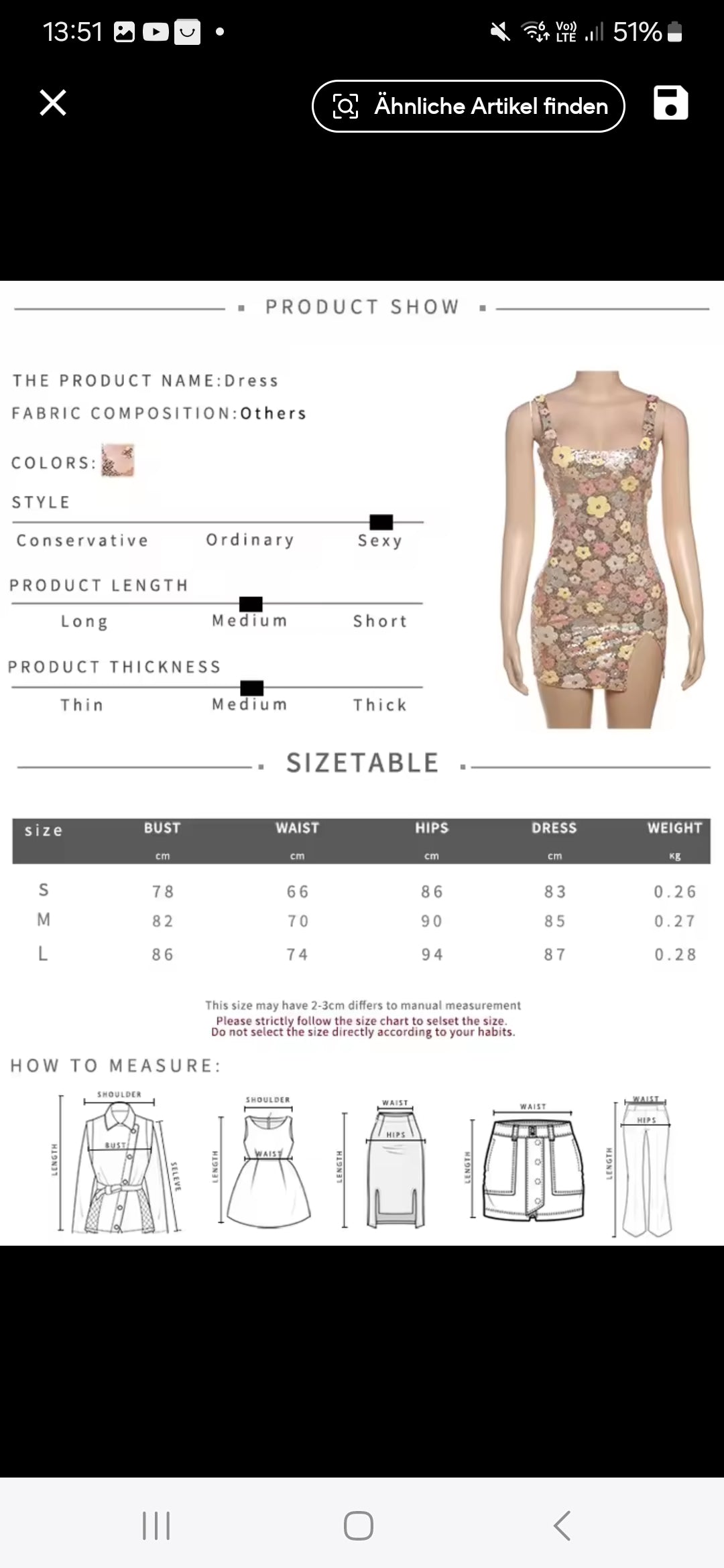 Sunset Spark - Glitzer Minikleid